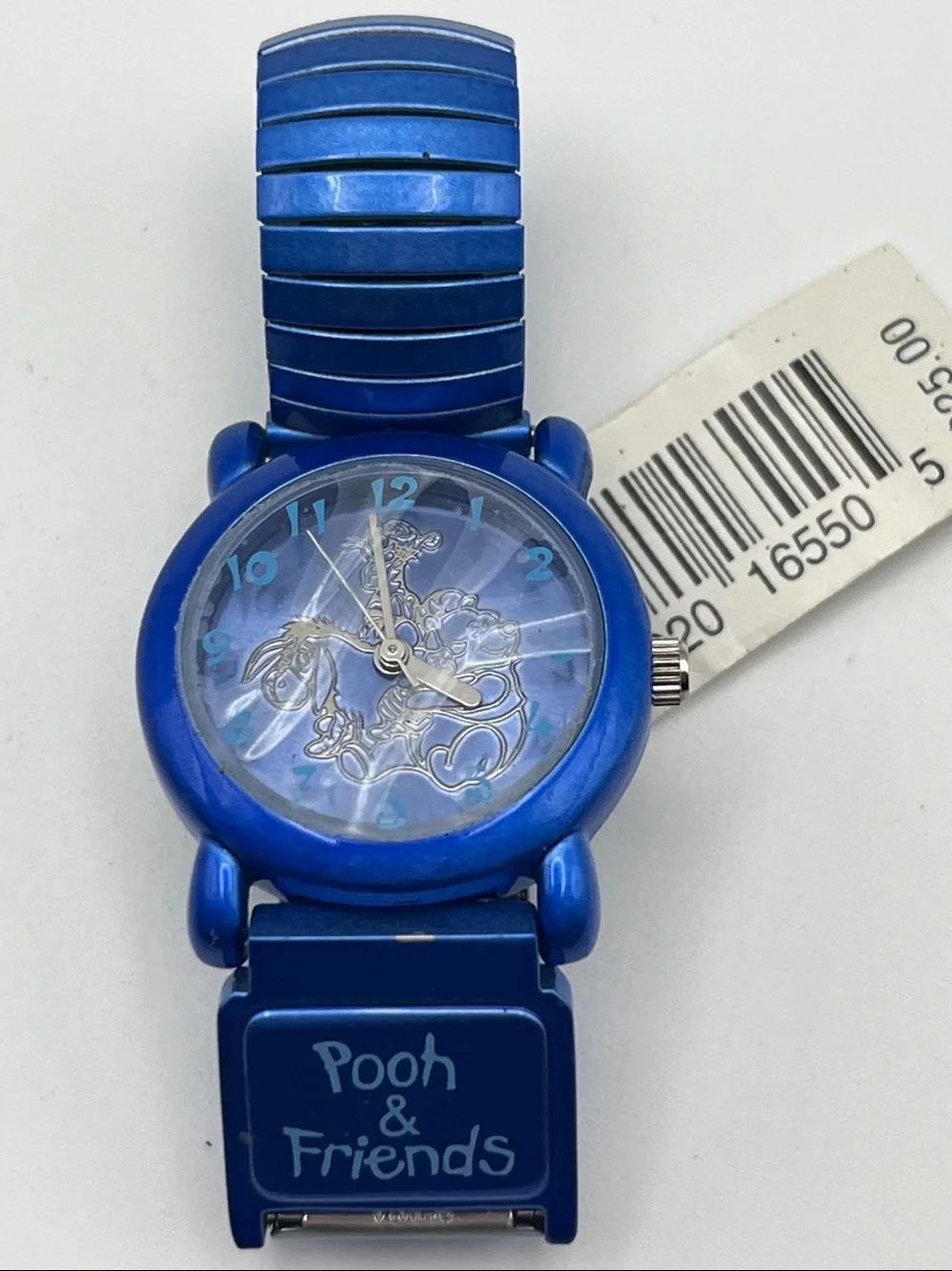 VTG Disney Blue Pooh & Friends Children's Analog Watch